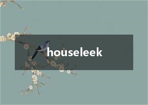 houseleek是什么意思