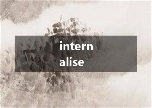 internalise是什么意思