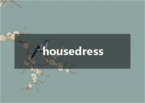 housedress是什么意思