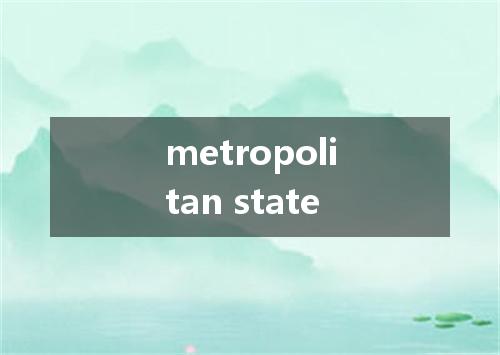 metropolitan state是什么意思