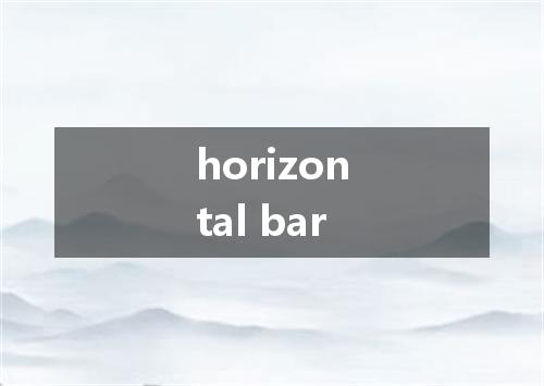 horizontal bar是什么意思