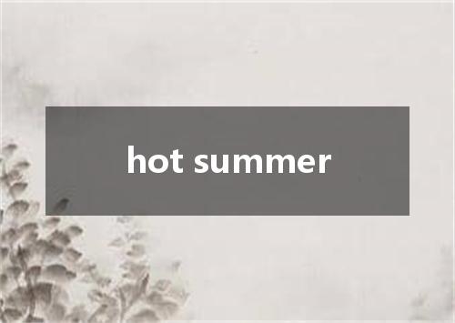 hot summer是什么意思