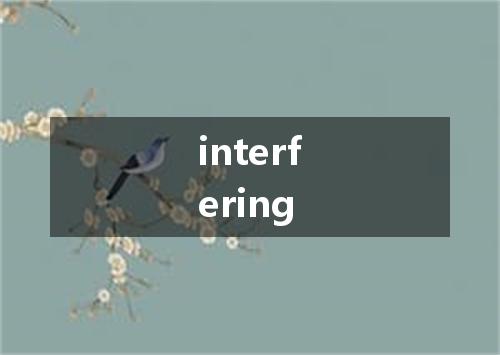interfering是什么意思