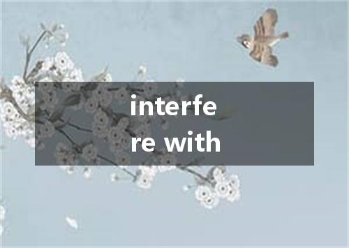 interfere with是什么意思