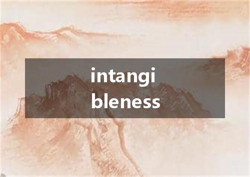 intangibleness是什么意思