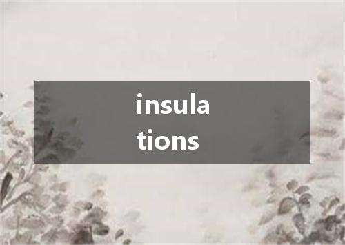insulations是什么意思