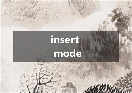 insert mode是什么意思