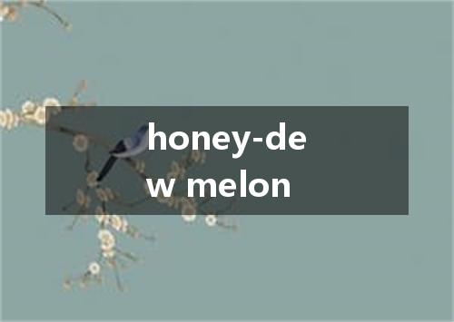 honey-dew melon是什么意思