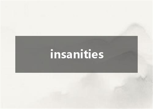 insanities是什么意思