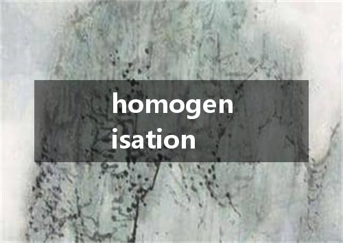homogenisation是什么意思