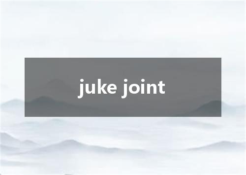 juke joint是什么意思