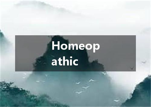 Homeopathic是什么意思