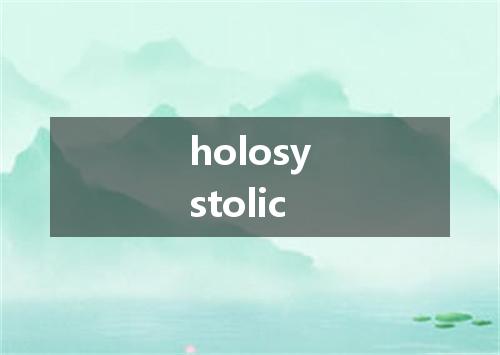 holosystolic是什么意思