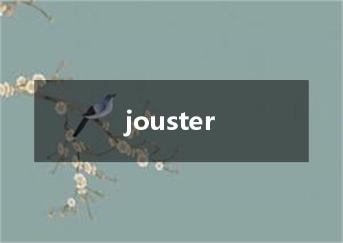 jouster是什么意思