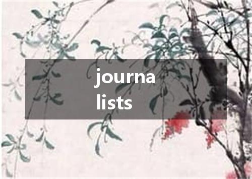 journalists是什么意思