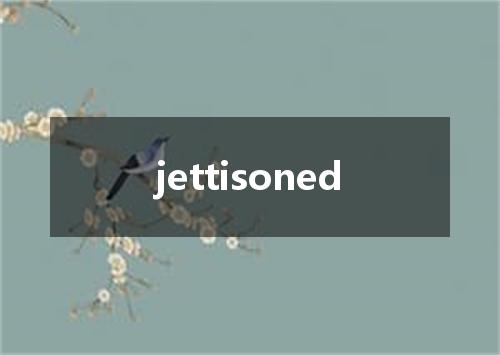 jettisoned是什么意思