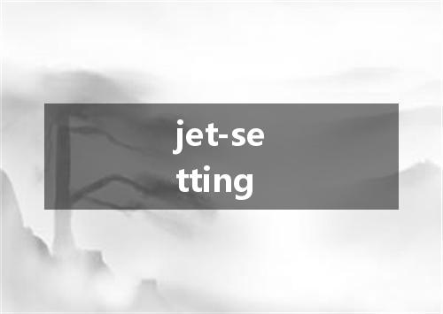 jet-setting是什么意思