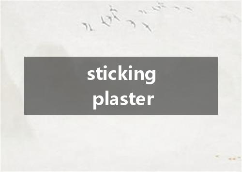 sticking plaster是什么意思