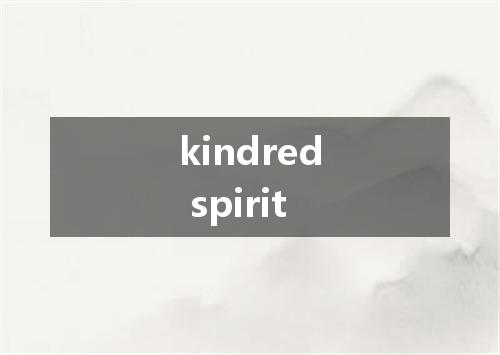 kindred spirit是什么意思