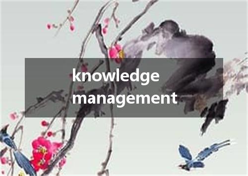 knowledge management是什么意思