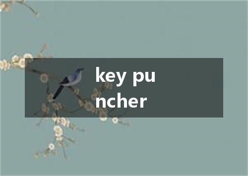 key puncher是什么意思