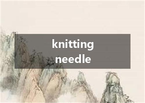 knitting needle是什么意思