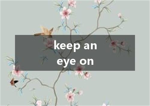 keep an eye on是什么意思