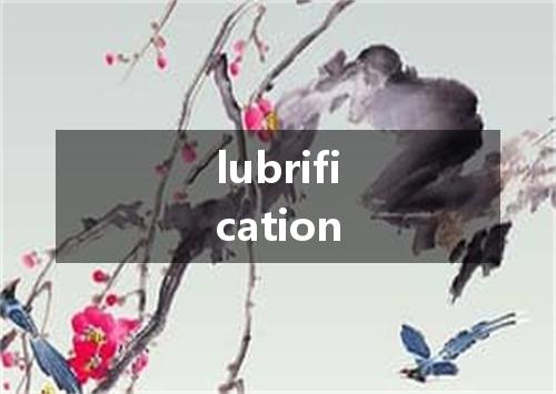 lubrification是什么意思