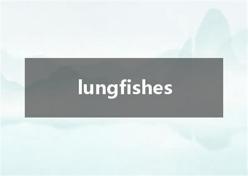 lungfishes是什么意思
