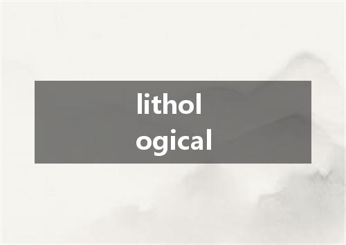 lithological是什么意思