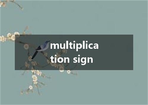 multiplication sign是什么意思
