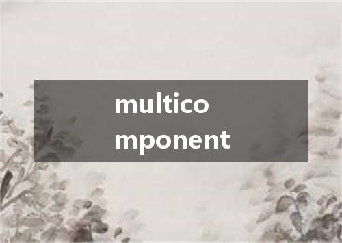 multicomponent是什么意思
