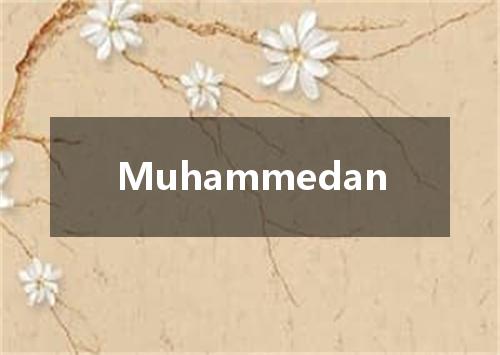 Muhammedan是什么意思