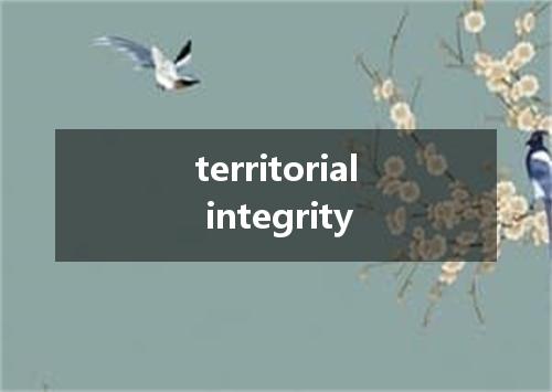 territorial integrity是什么意思