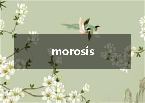 morosis是什么意思