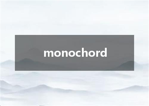 monochord是什么意思
