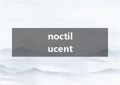 noctilucent是什么意思
