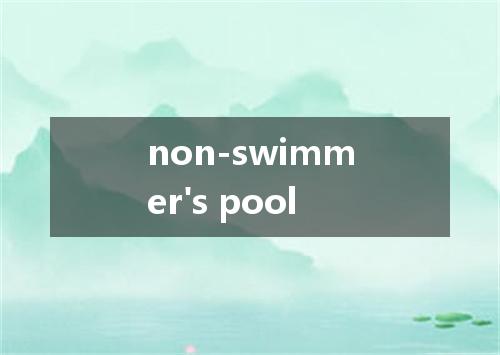 non-swimmer's pool是什么意思