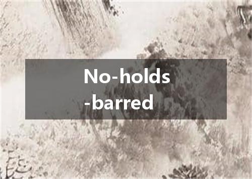 No-holds-barred是什么意思