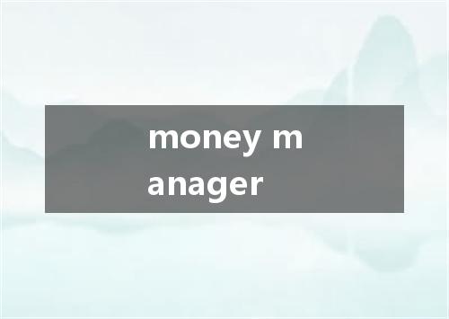 money manager是什么意思