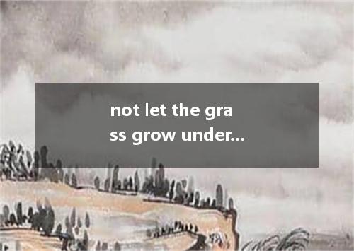 not let the grass grow under one's feet是什么意思