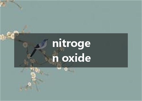 nitrogen oxide是什么意思