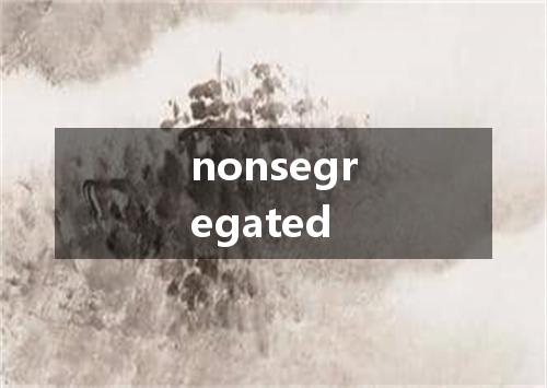 nonsegregated是什么意思