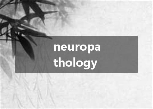 neuropathology是什么意思