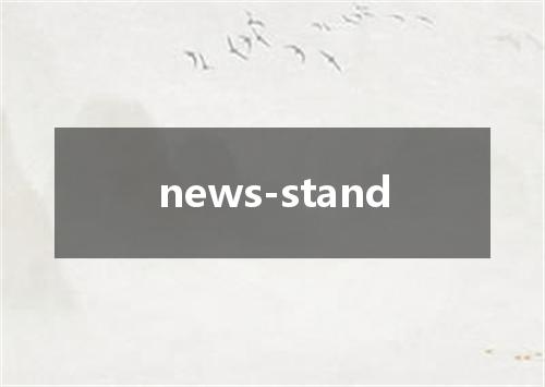 news-stand是什么意思