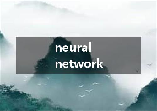 neural network是什么意思