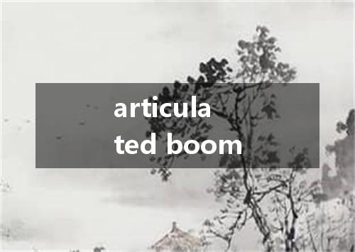 articulated boom是什么意思
