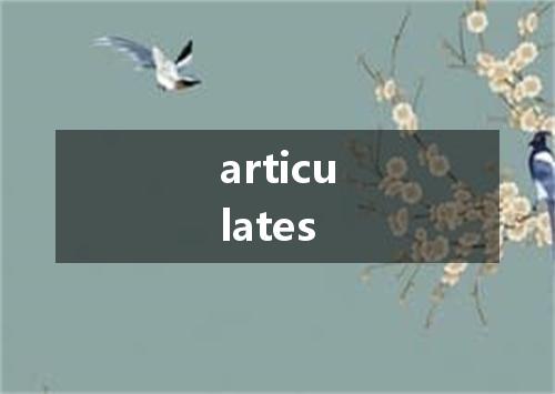 articulates是什么意思