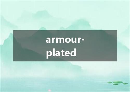 armour-plated是什么意思