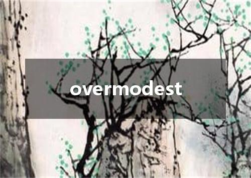 overmodest是什么意思